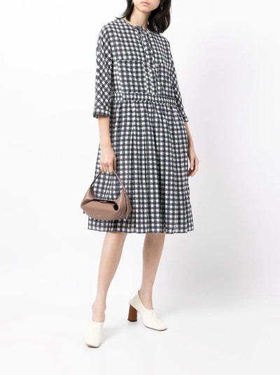 Sara Lanzi gingham-check midi shirtdress outlook