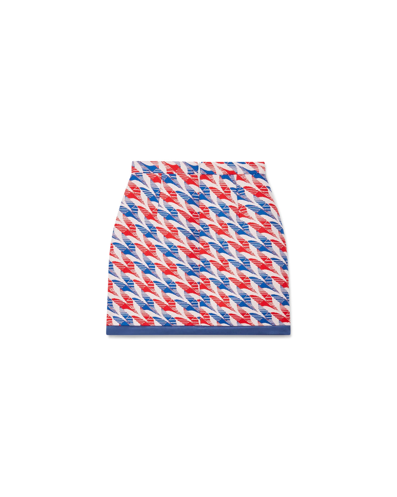 Aviation Houndstooth Curved Hem Mini Skirt - 4
