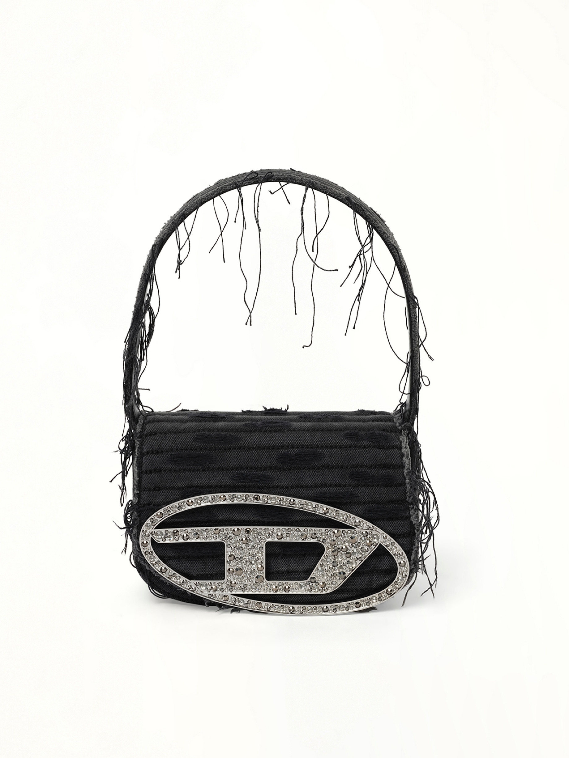 1DR Denim Shoulder Bag in Black - 1