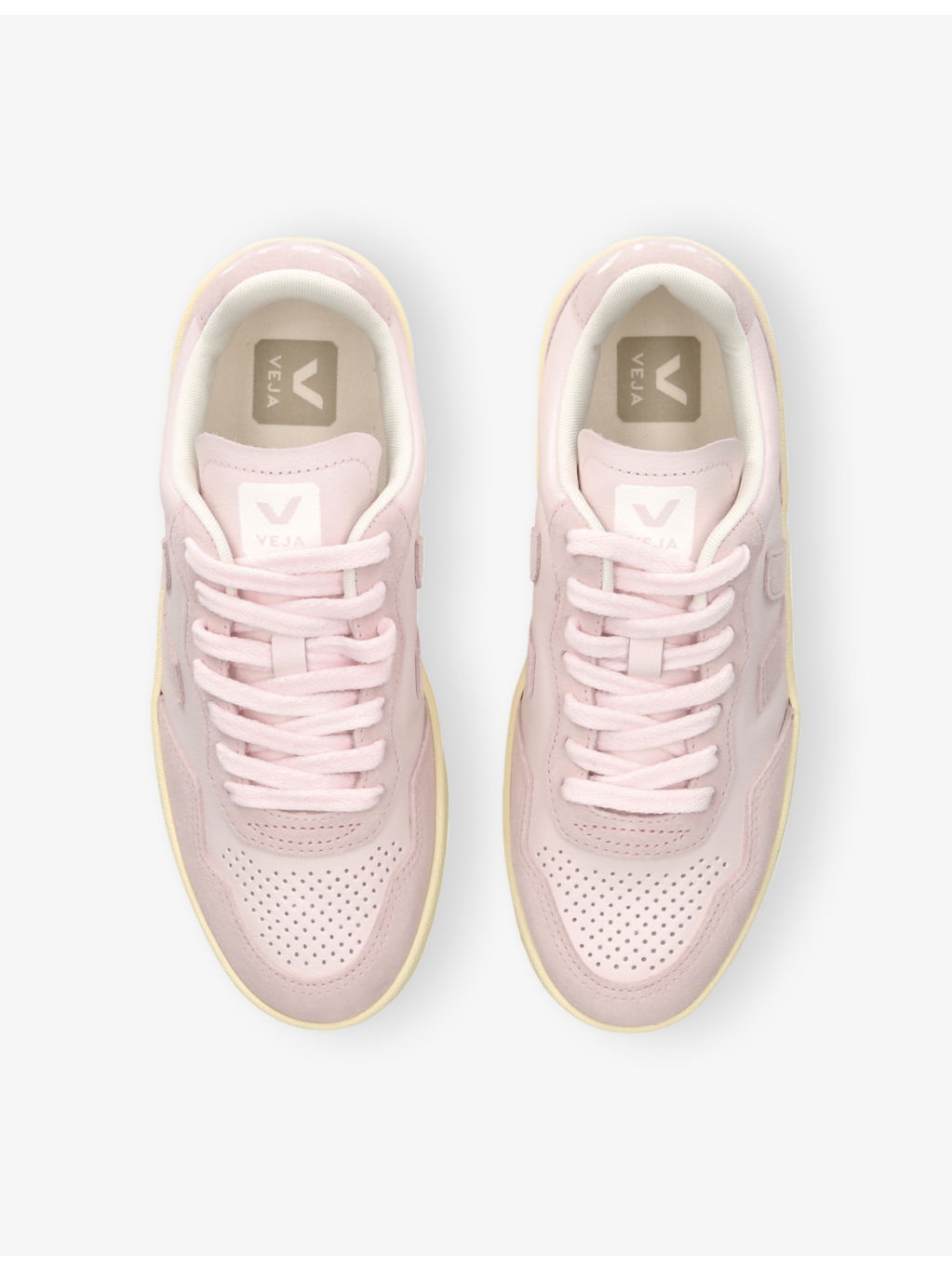 V-90 Logo-Embroidered Leather Low-Top Trainers - 2