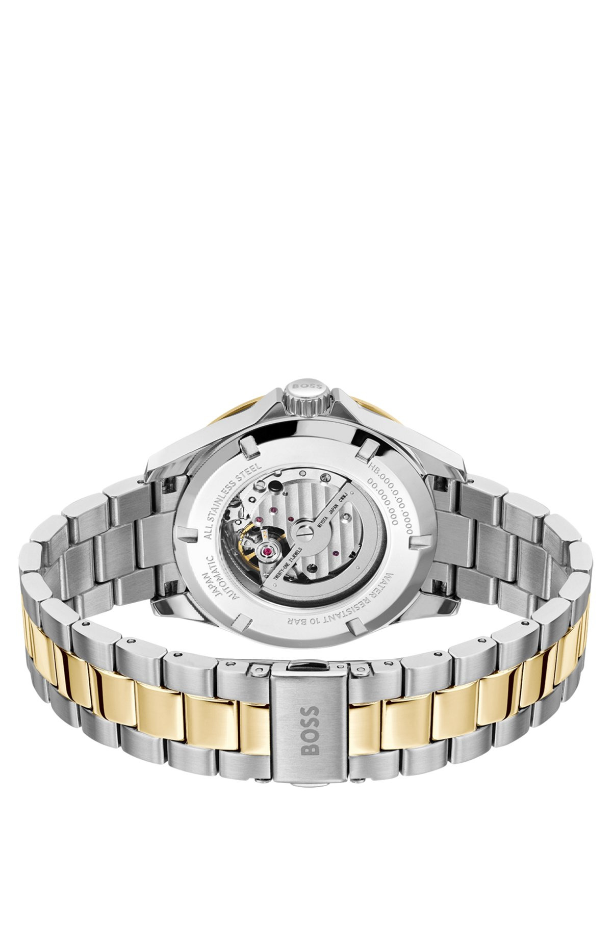 TWO-TONE AUTOMATIC WATCH WITH NAVY DIAL - 3