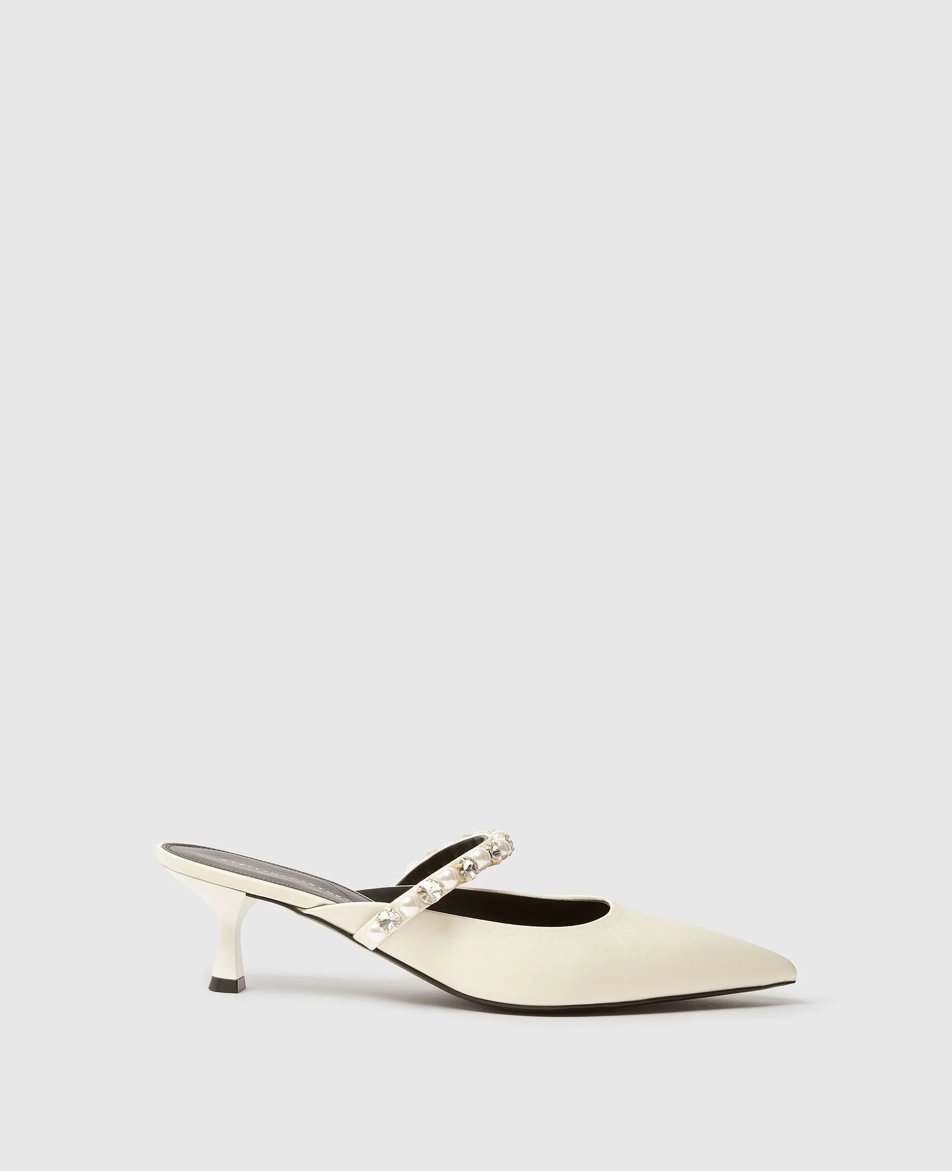 Elsa Pearl-Embellished Kitten Heels - 1