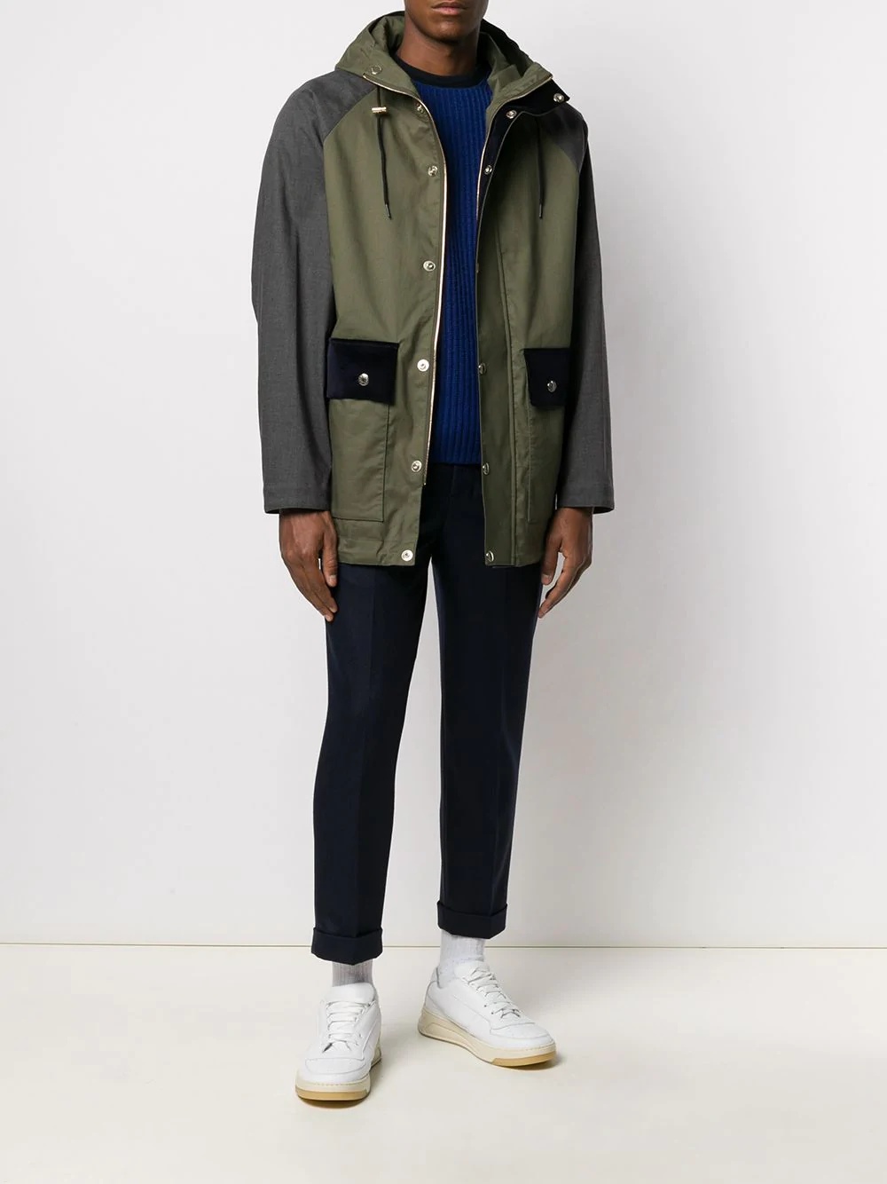 panelled hooded parka - 2