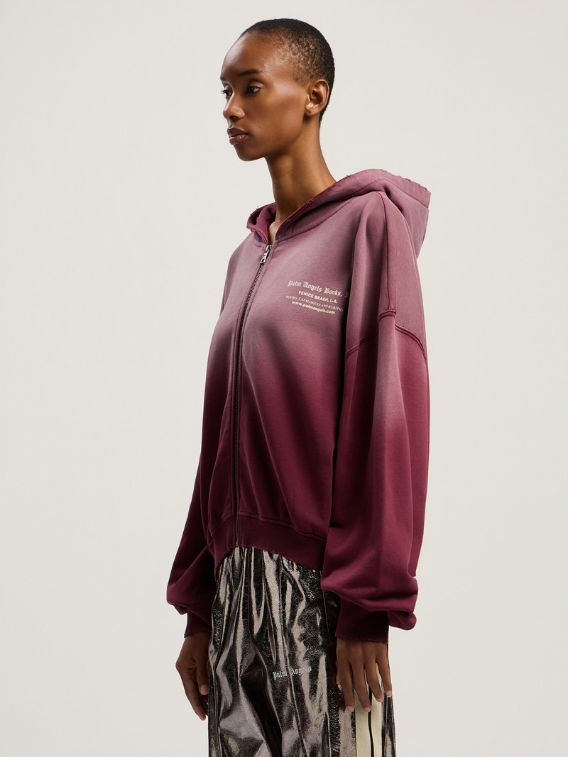 Palm Angels Book Club Zip Crop Hoody outlook