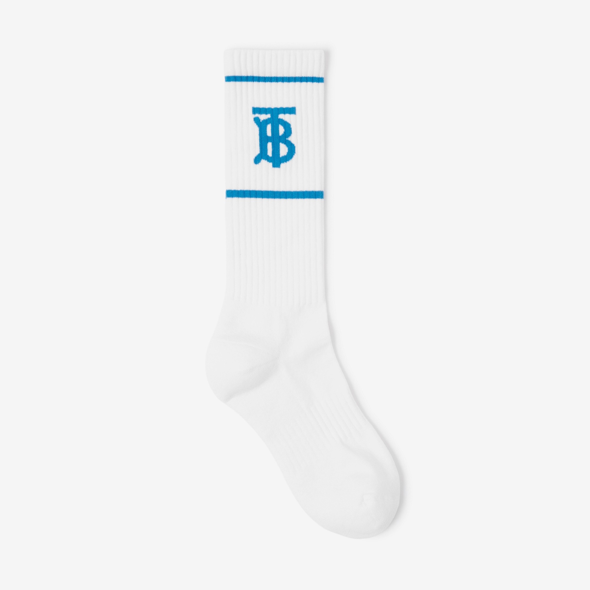 Monogram Motif Intarsia Cotton Blend Socks - 1