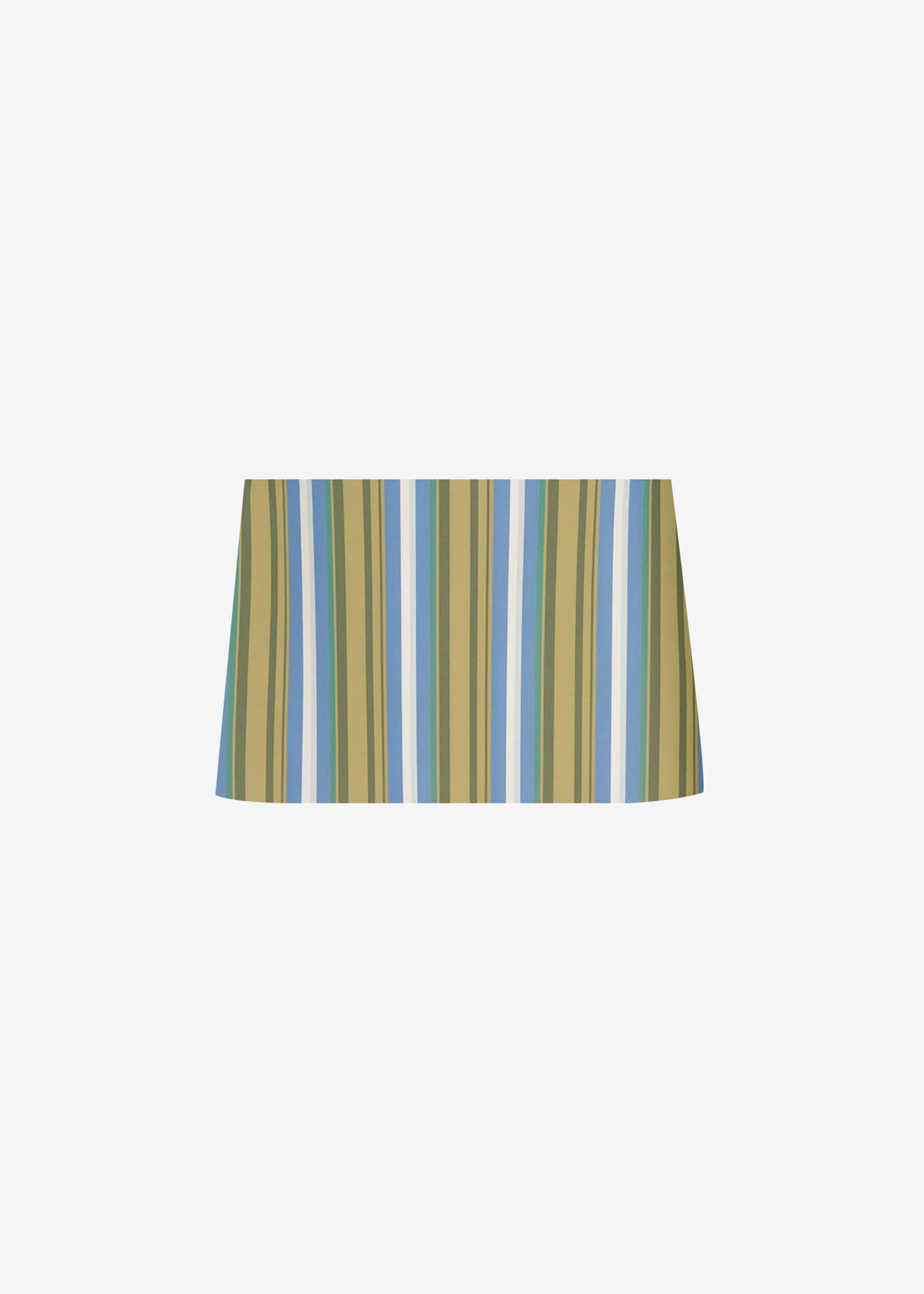Hera Mini Skirt - Green Multi Stripe - 1