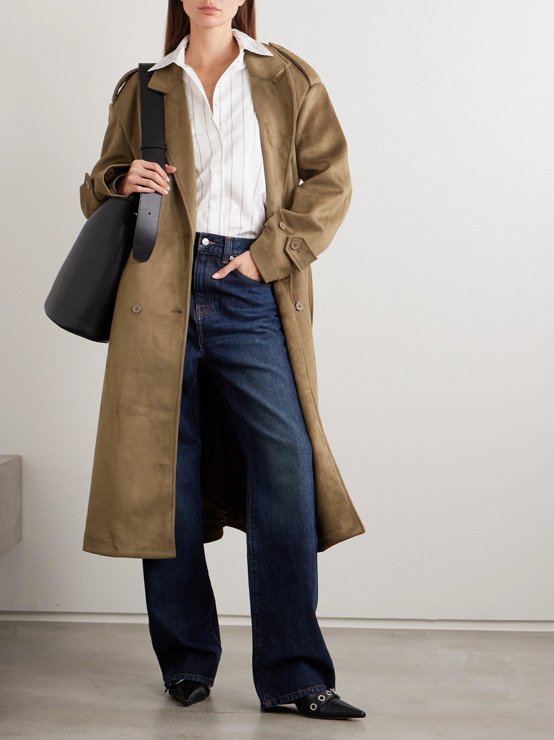 The Frankie Shop Pembroke Brushed Trench Coat outlook