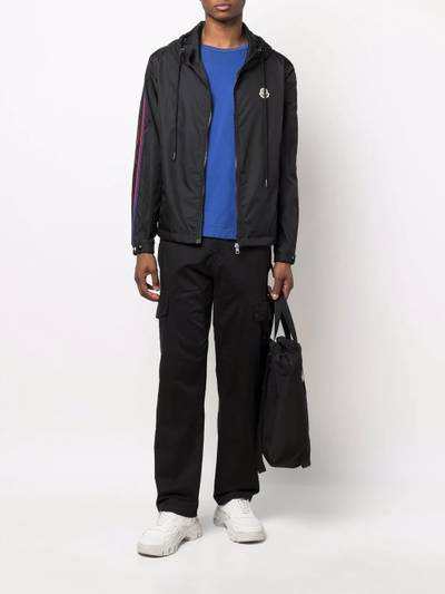 Moncler logo-patch hooded jacket outlook