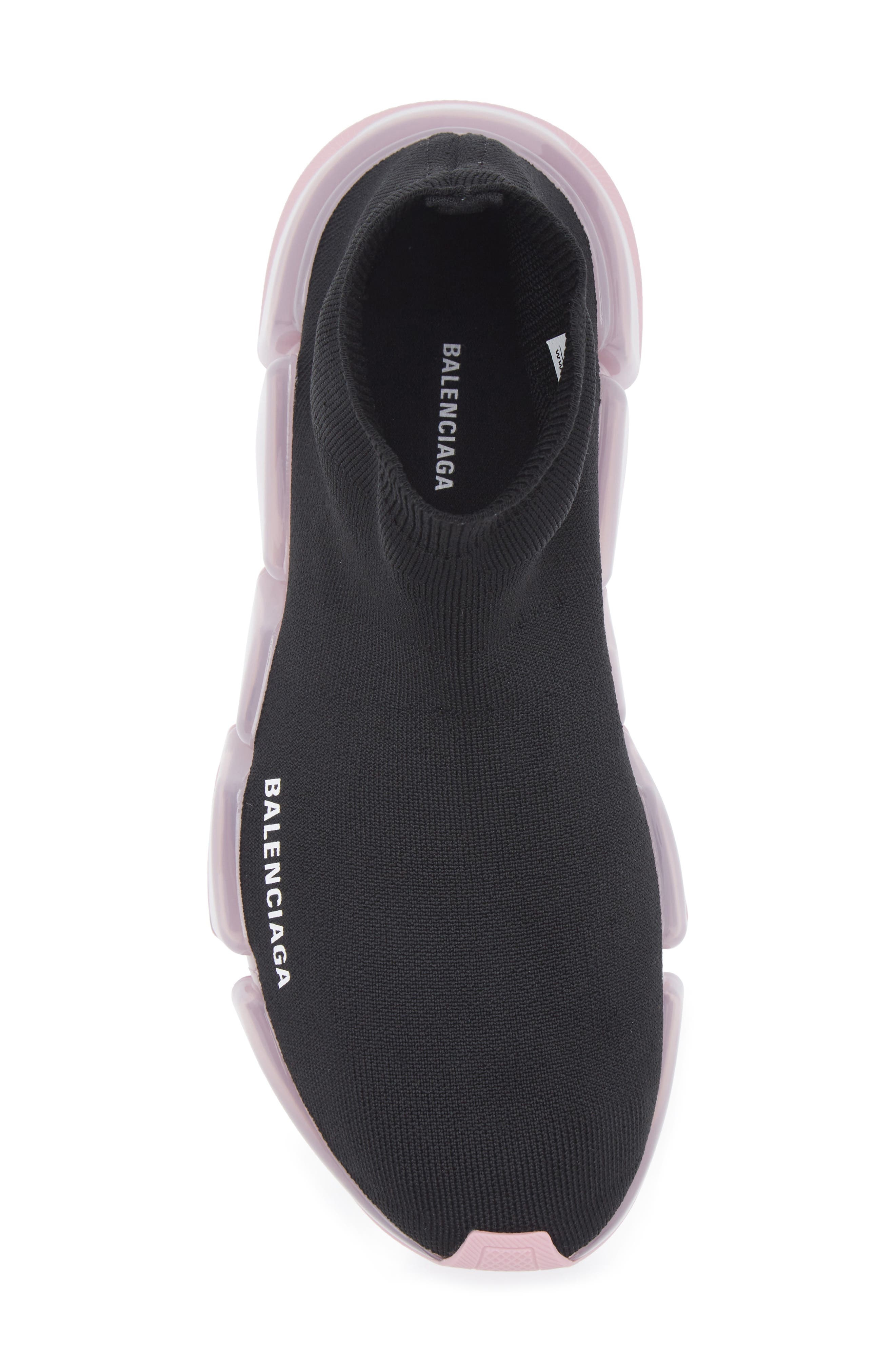 Balenciaga Speed 2.0 LT Sock Sneaker in Black /Light Pink at Nordstrom - 5