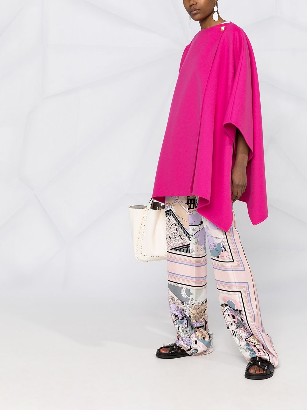 draped button cape - 6