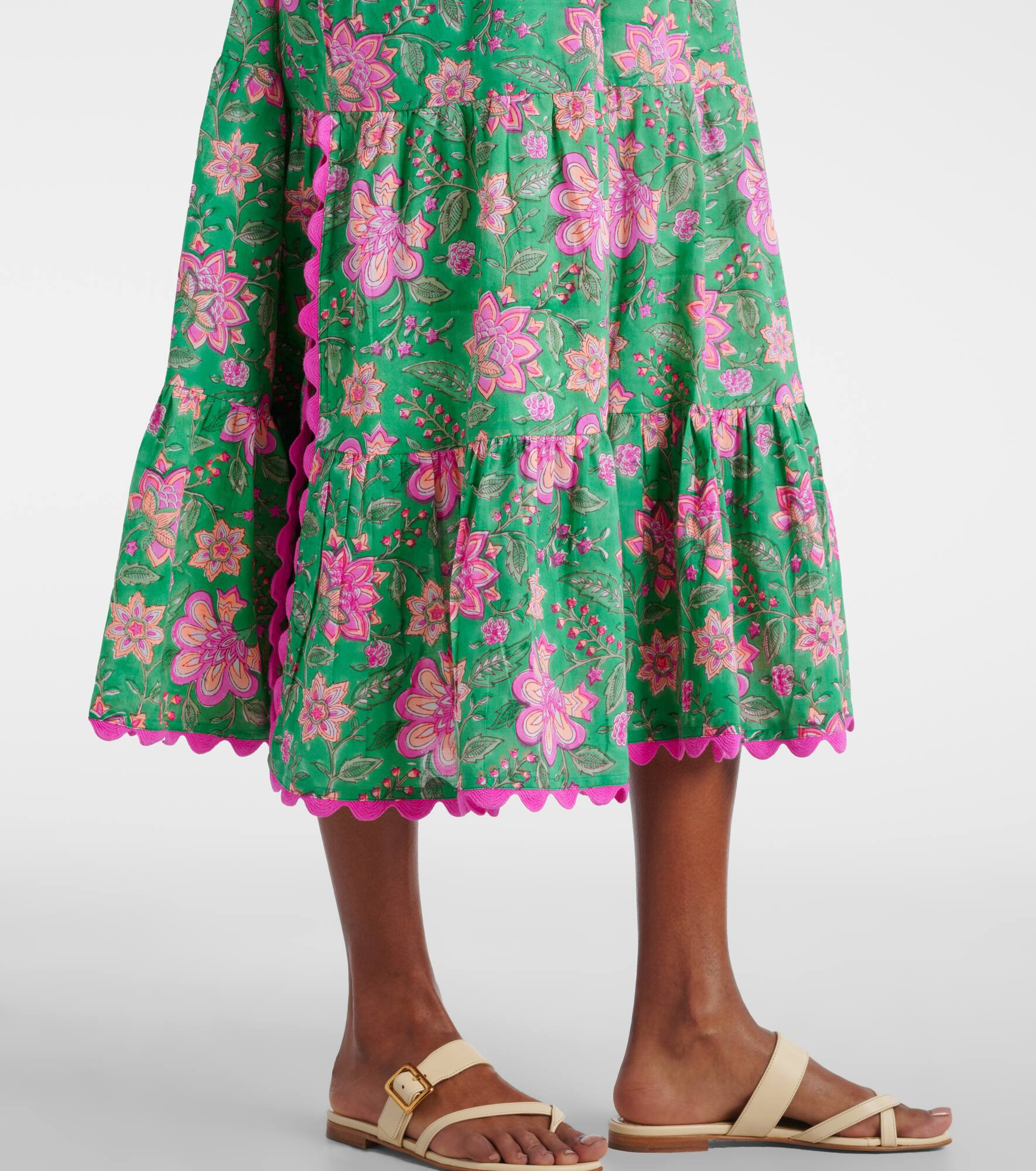Printed cotton maxi dress - 5