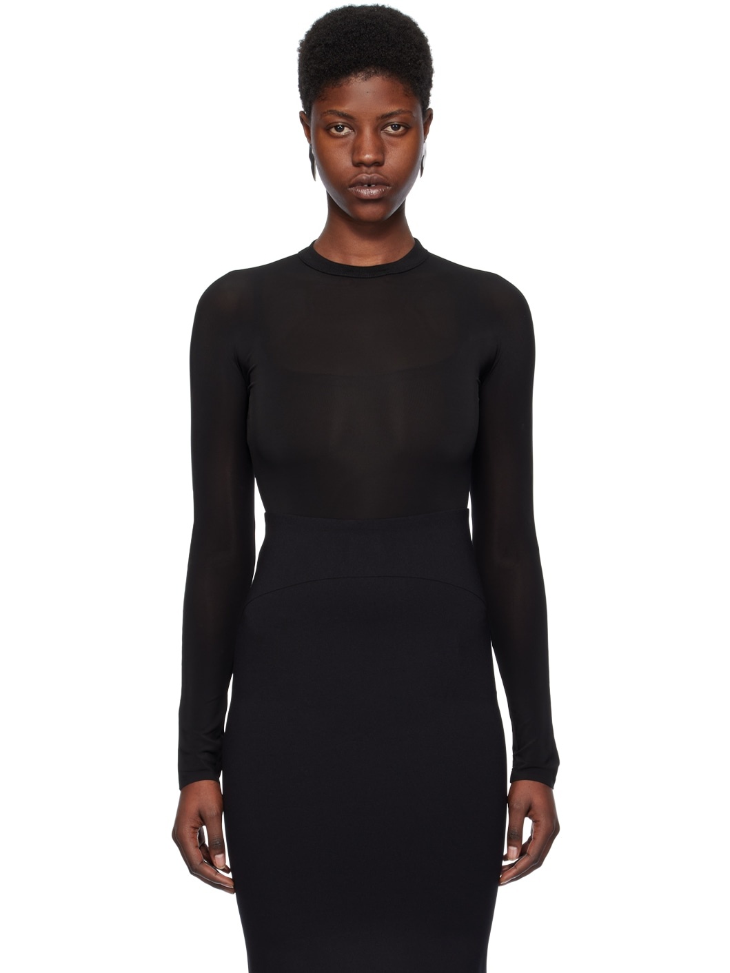 Black Second Skin Long Sleeve T-Shirt - 1