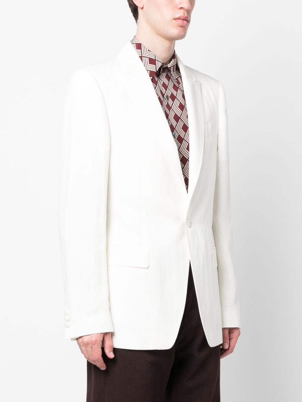 single-breasted tailored blazer - 3