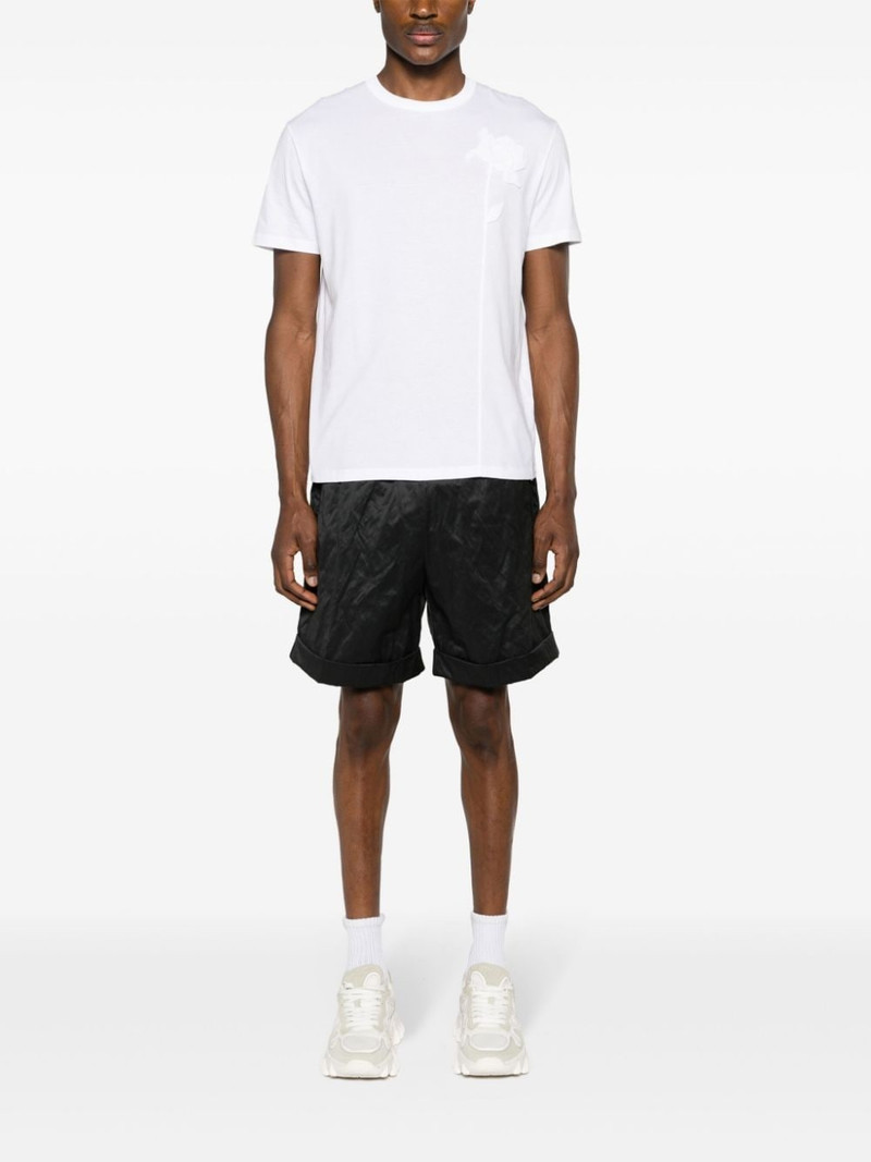 Balmain crinkled satin bermuda shorts outlook