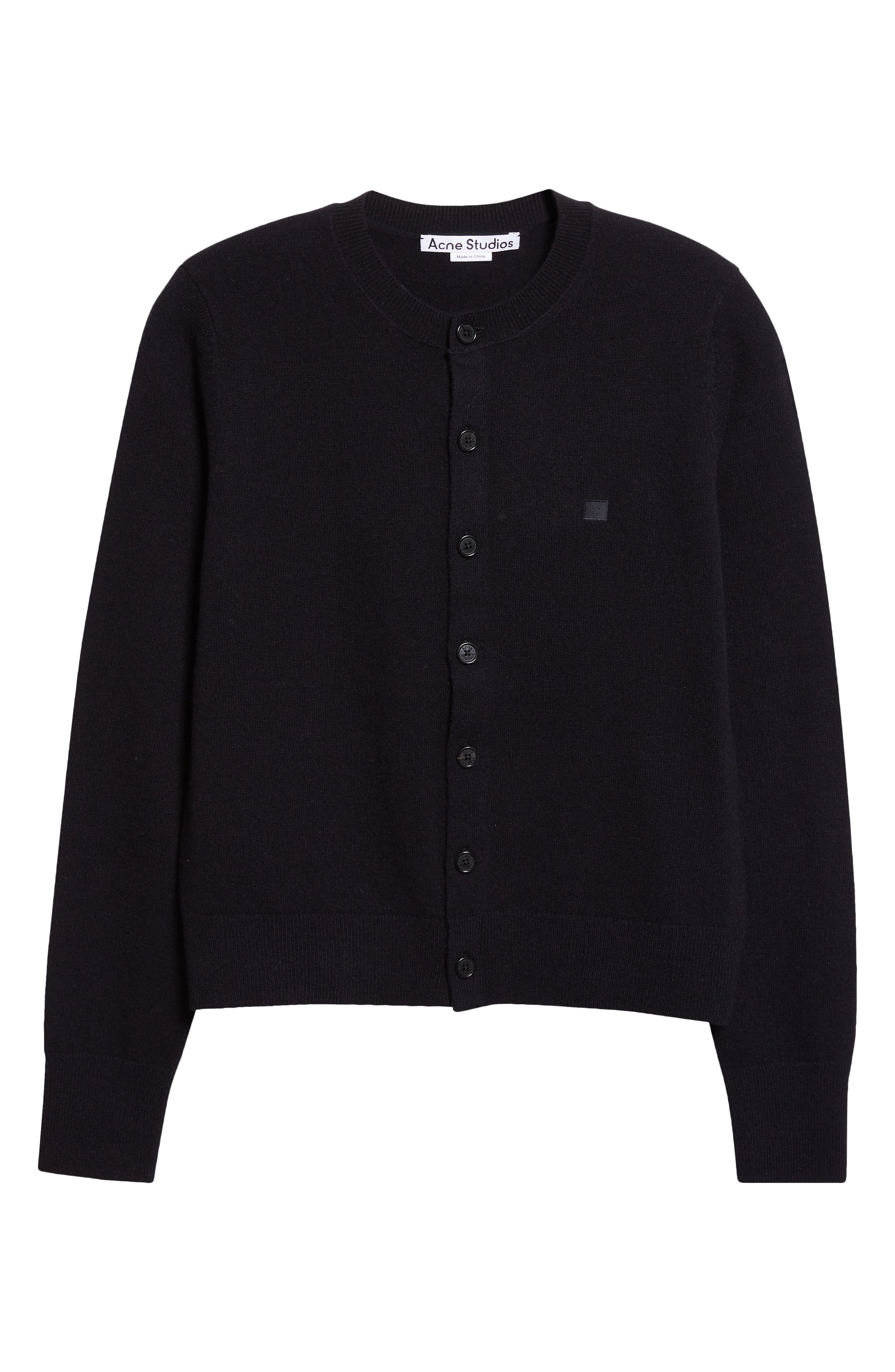 Acne Studios Keny Core Wool & Yak Hair Cardigan in Black at Nordstrom - 6