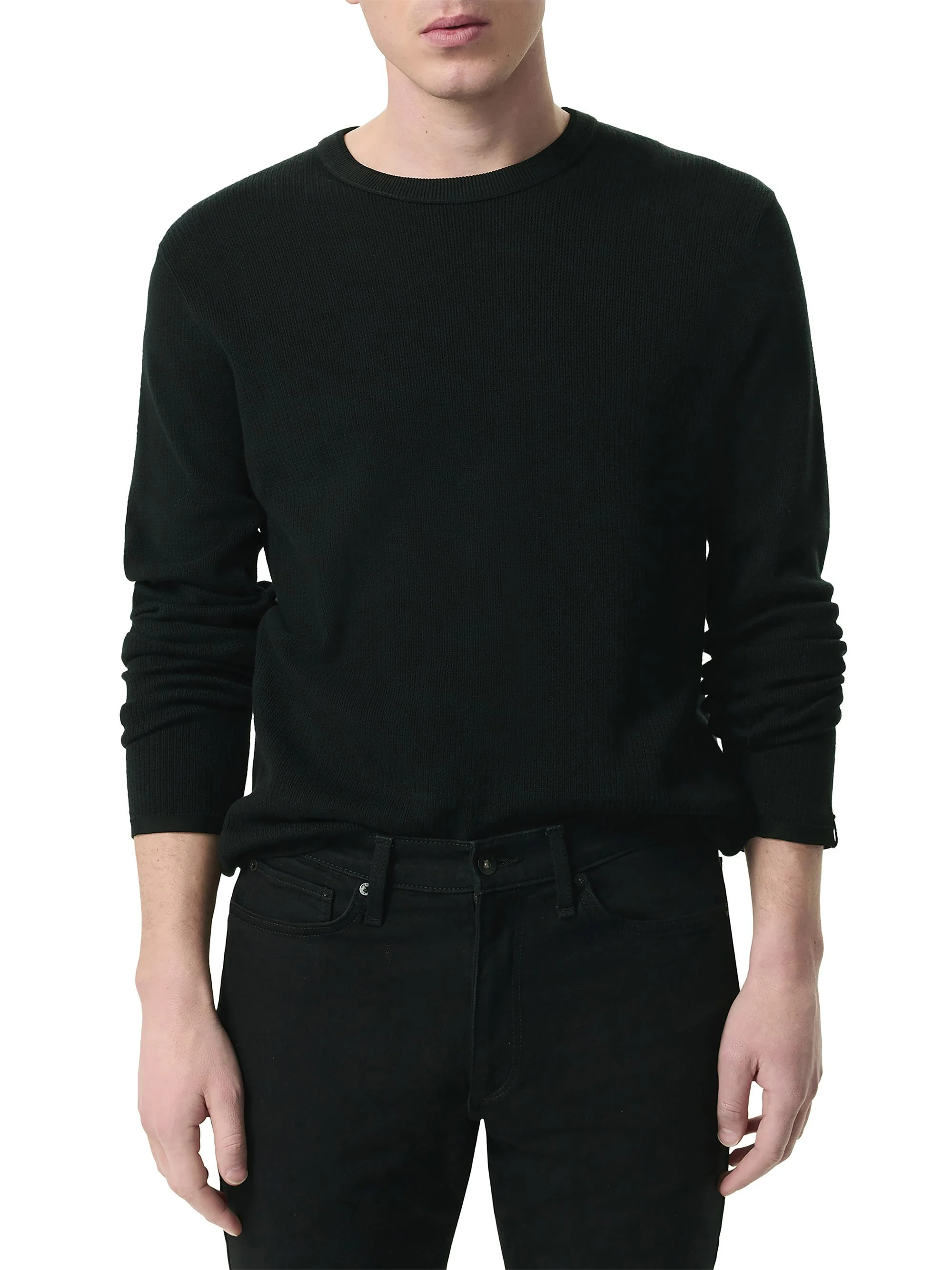 Men's Harvey Crewneck Sweater - Black Black - 1
