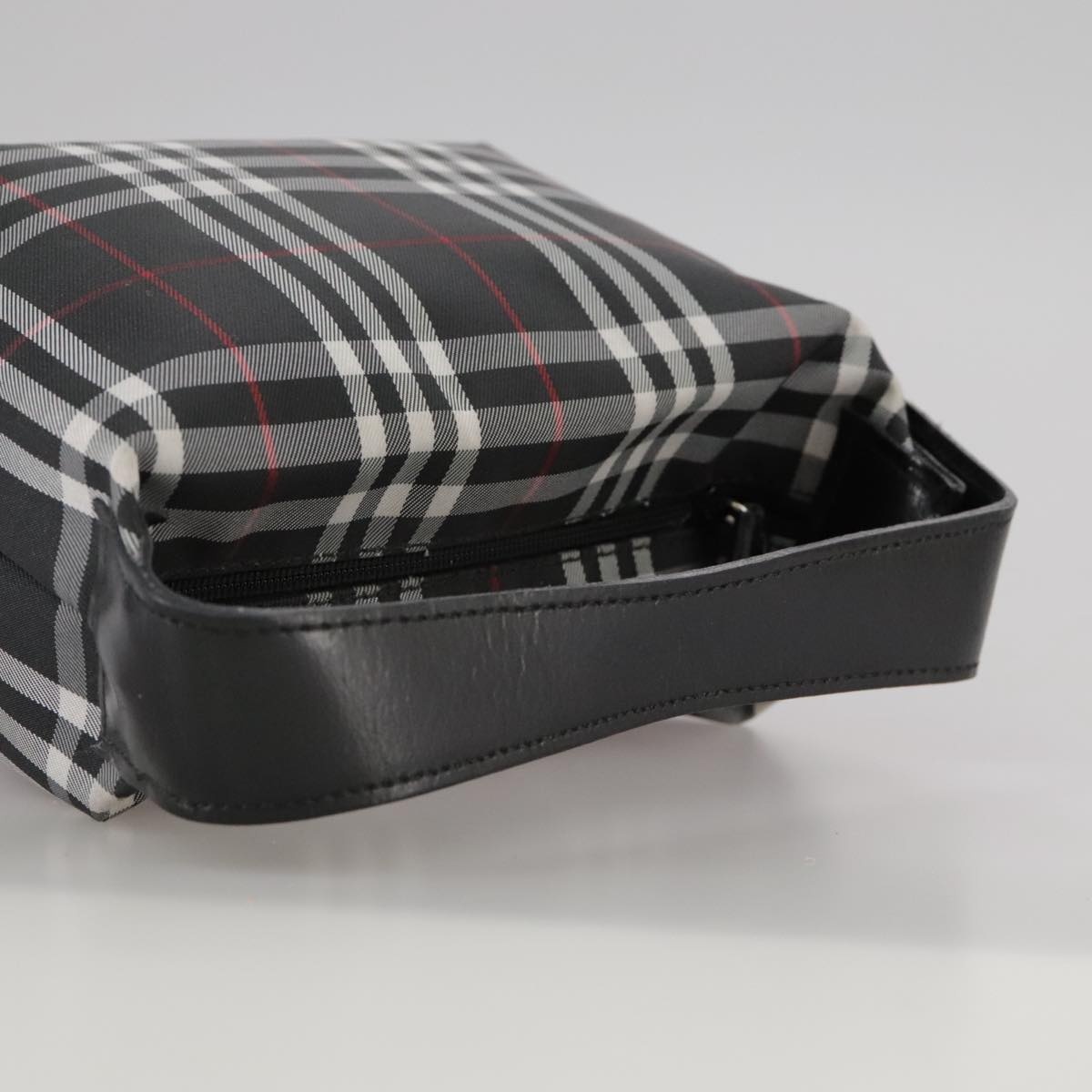 Burberry Nova Check Hand Bag Nylon Black - 7