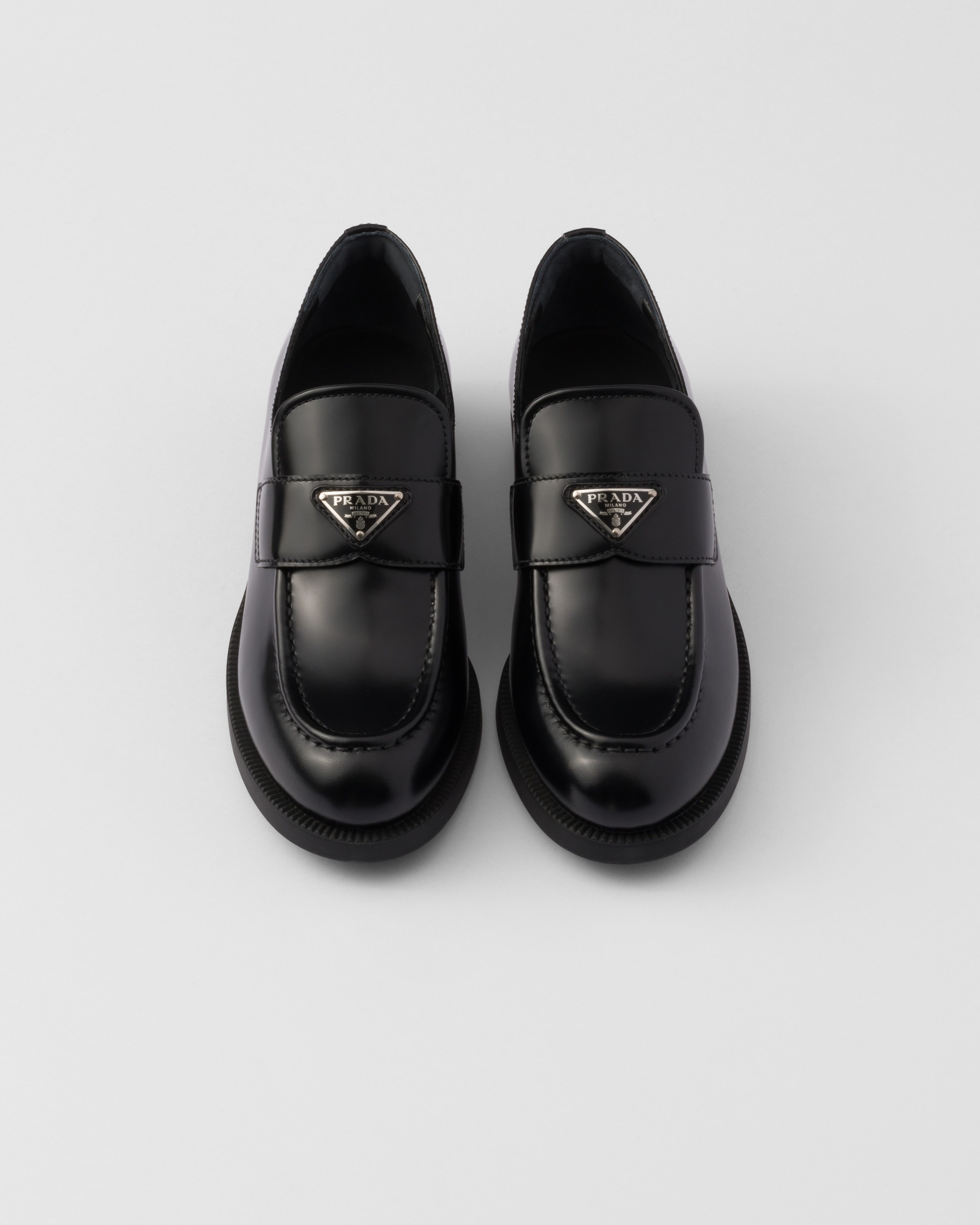 PRADA｜FLAT SHOES/LOAFERS (1S055N F020 3LOS F0I55) Prada Brushed leather loafers | REVERSIBLE