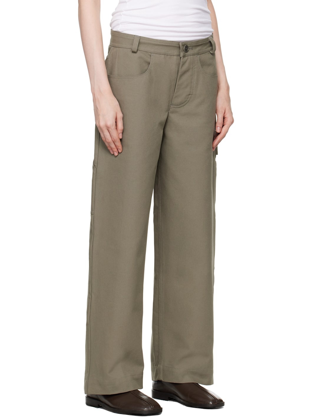 Gray Frankie Workwear Trousers - 2