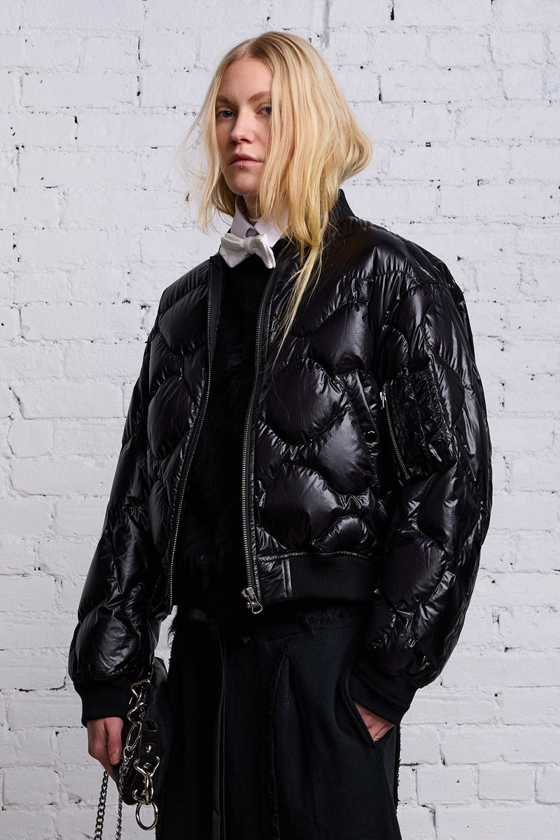 R13 RIPSTOP FLIGHT JACKET - BLACK outlook