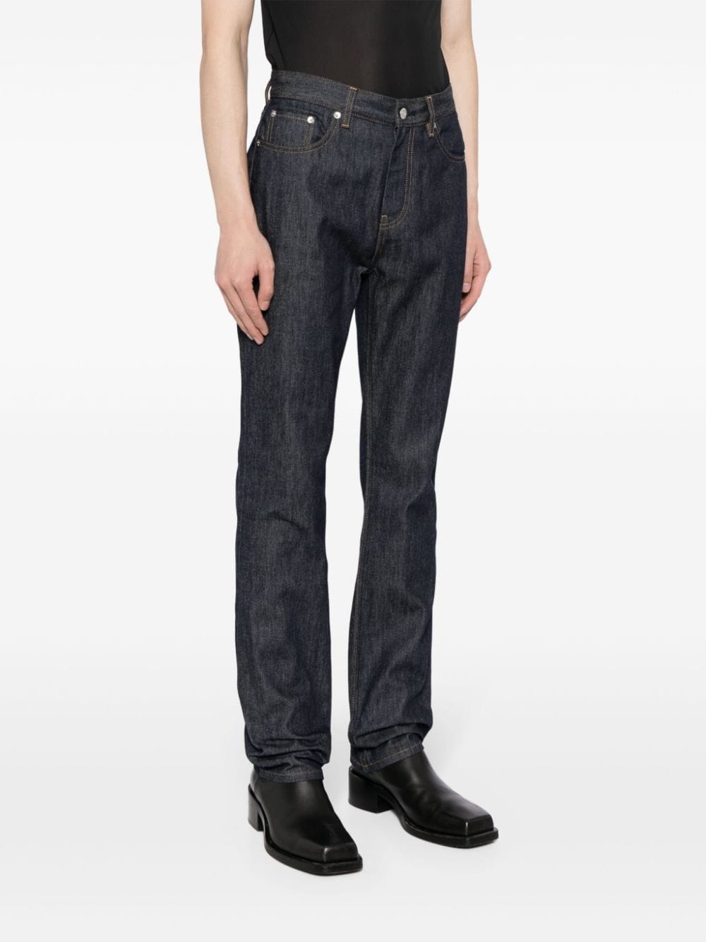 high-rise straight-leg jeans - 3