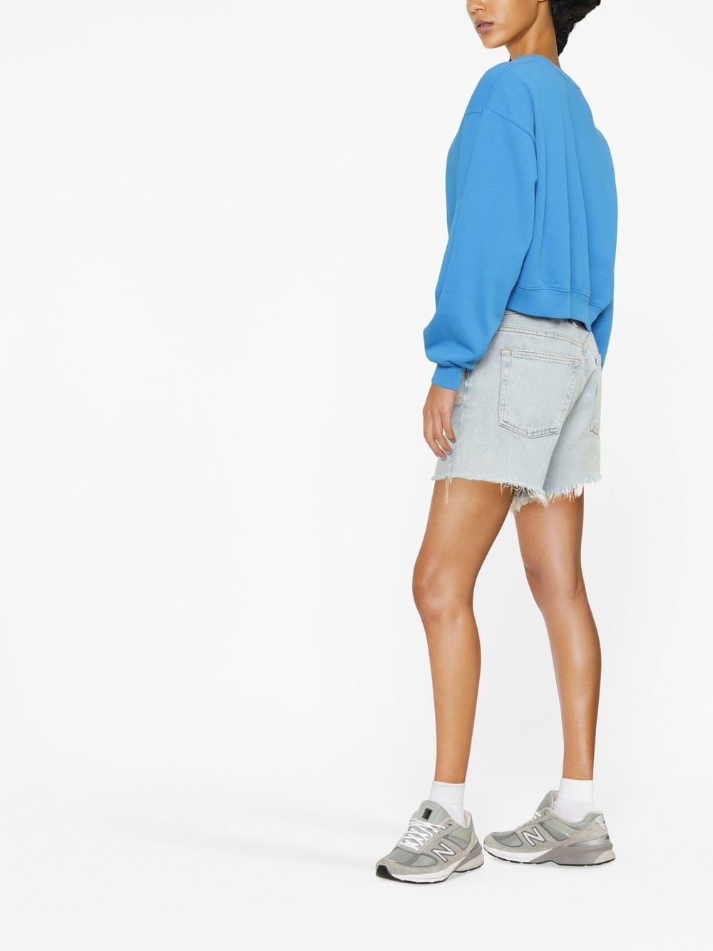 graphic-print cropped sweatshirt - 3