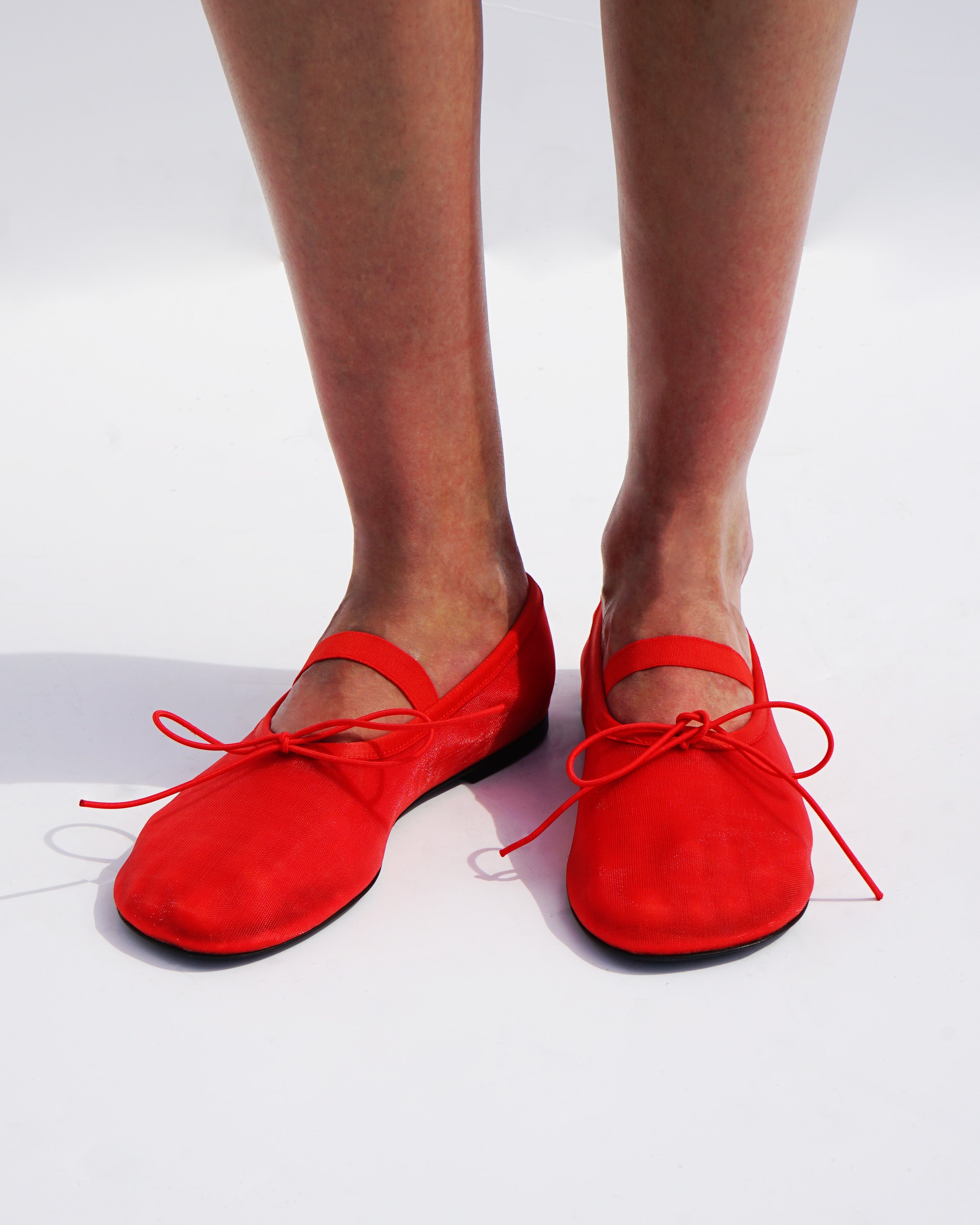 Glove Mary Jane Ballet Flats in Mesh - 2