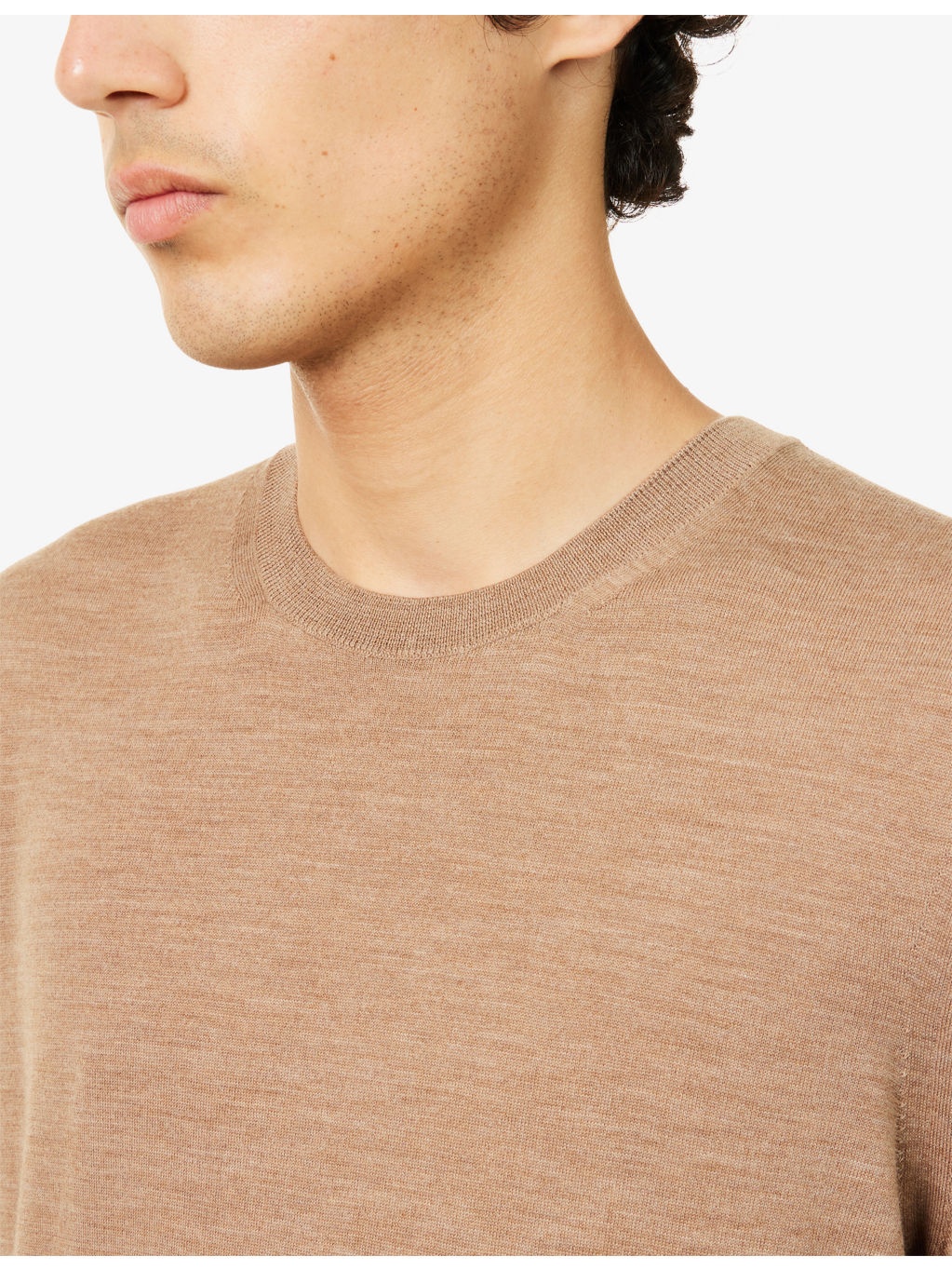 Long-Sleeve Crew-Neck Wool Knitted Jumper - 5