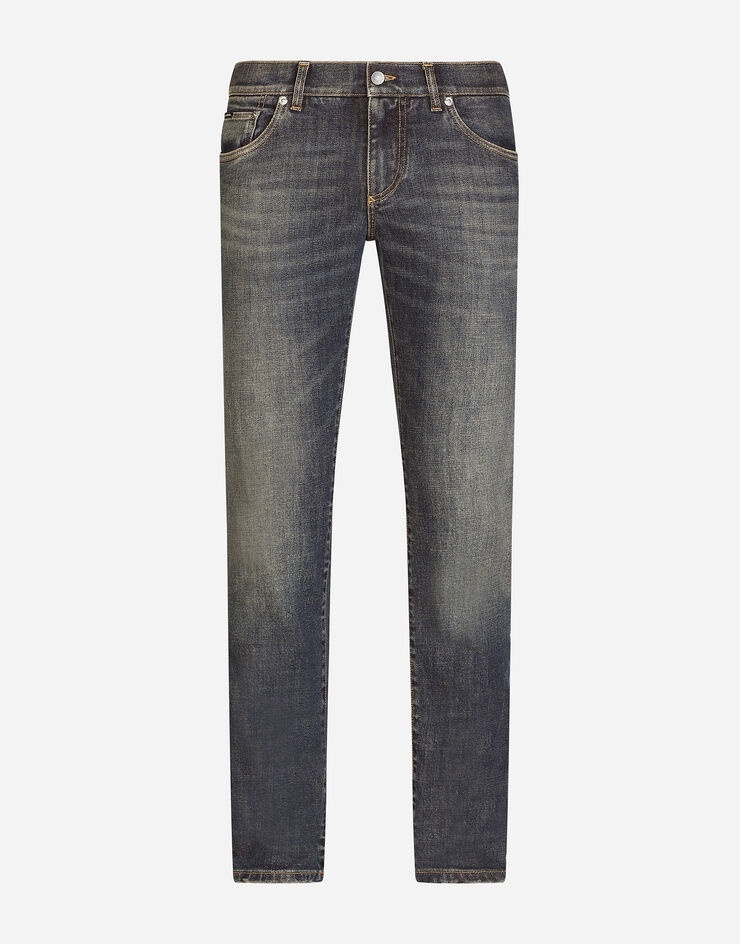Light blue wash skinny stretch jeans - 3