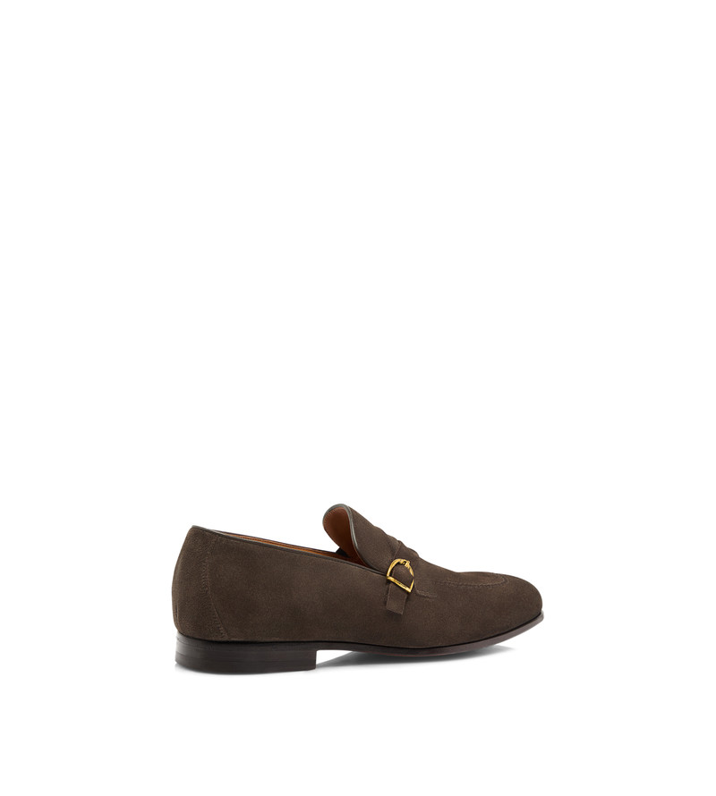 SUEDE GIGI TWISTED BAND BUCKLE LOAFER 3