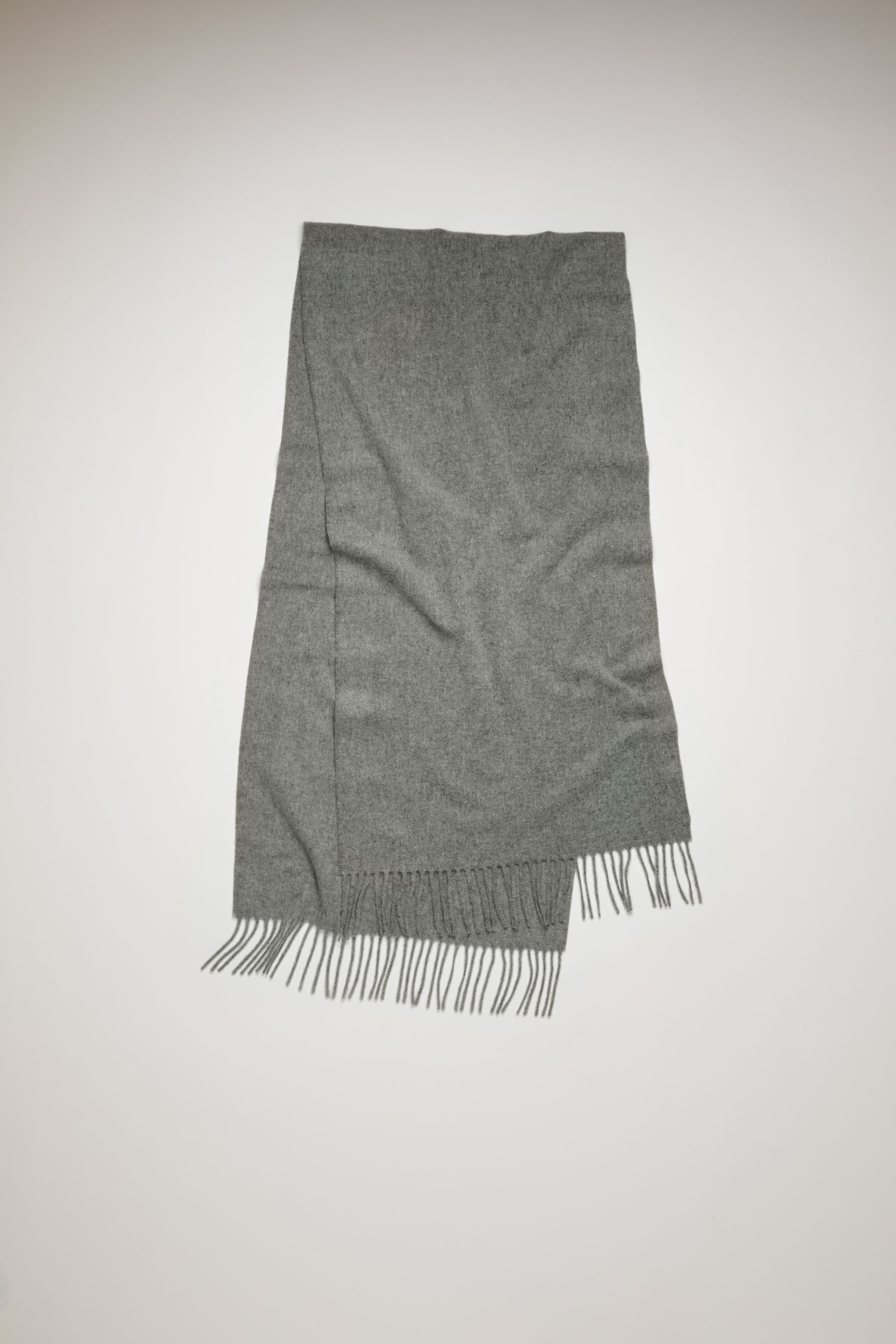 Narrow wool scarf grey melange - 2