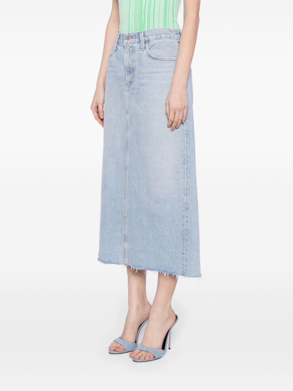 Della high-rise denim skirt - 3