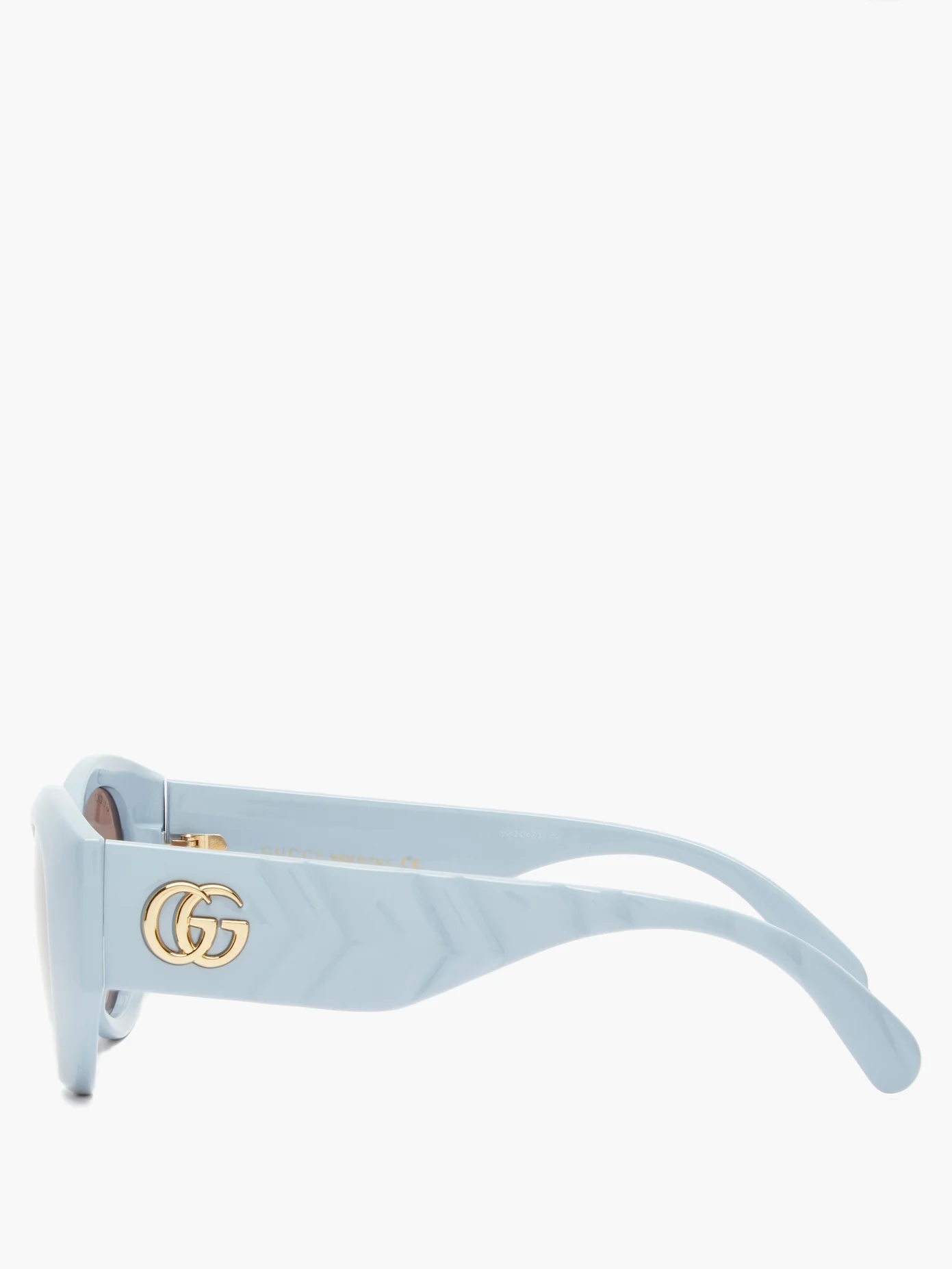 GG-logo quilted cat-eye acetate sunglasses - 3