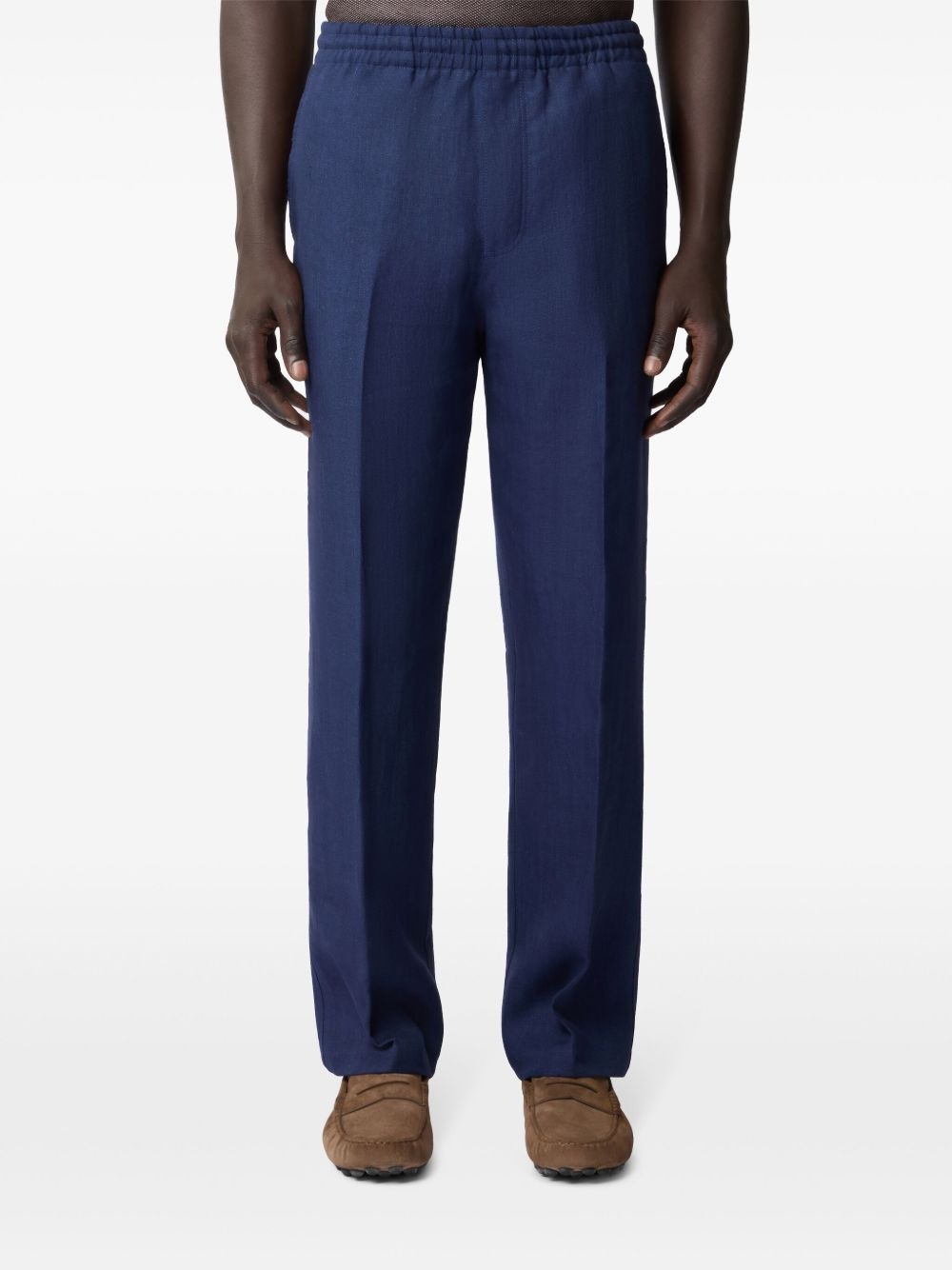 Coulisse linen trousers - 2