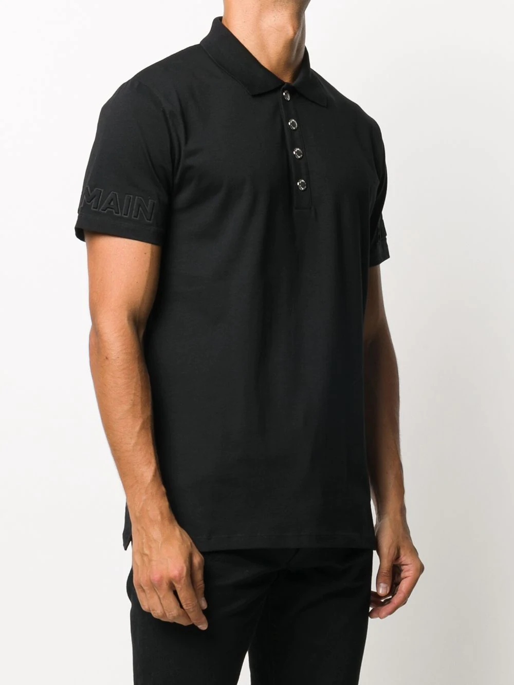 raised logo polo shirt - 3