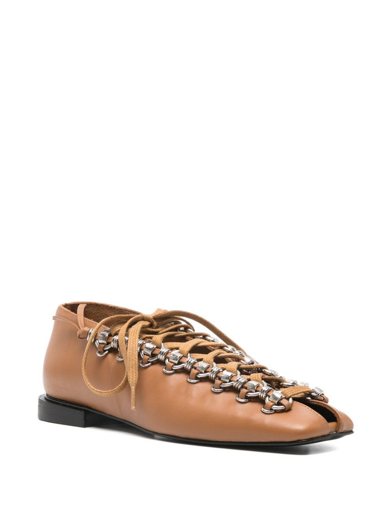 TOGA PULLA chain detail lace-up shoes outlook