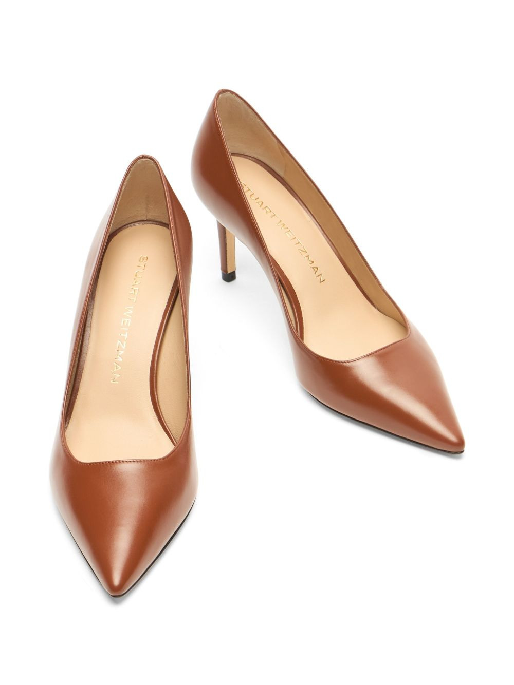 75mm Stuart Power 75 pointed-toe leather pumps - 3