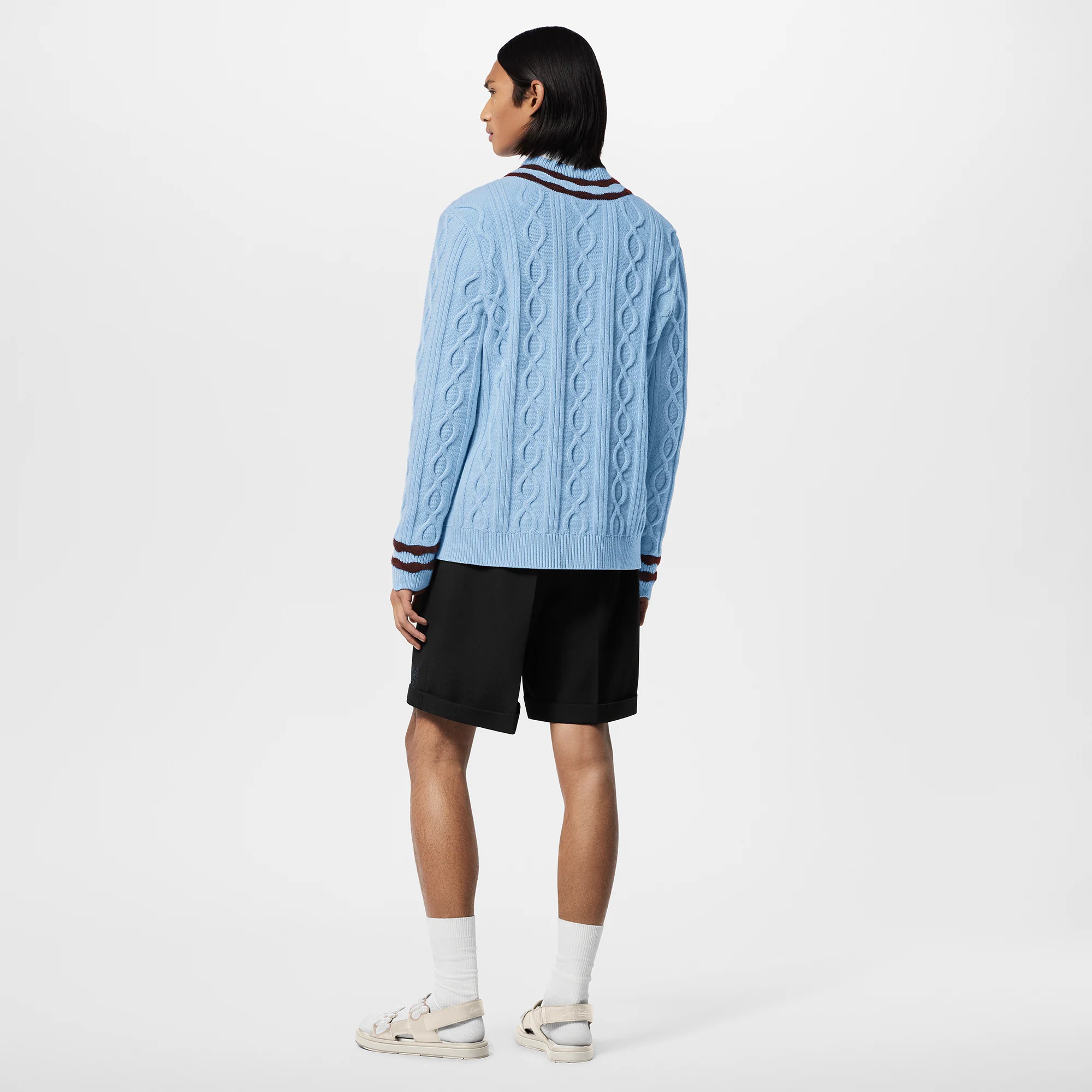 Cable-Knit Wool And Mohair V-Neck Pullover - 3
