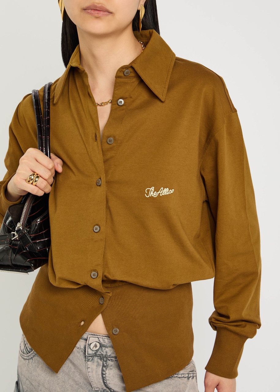 The Attico Logo-embroidered Cotton Shirt - 5