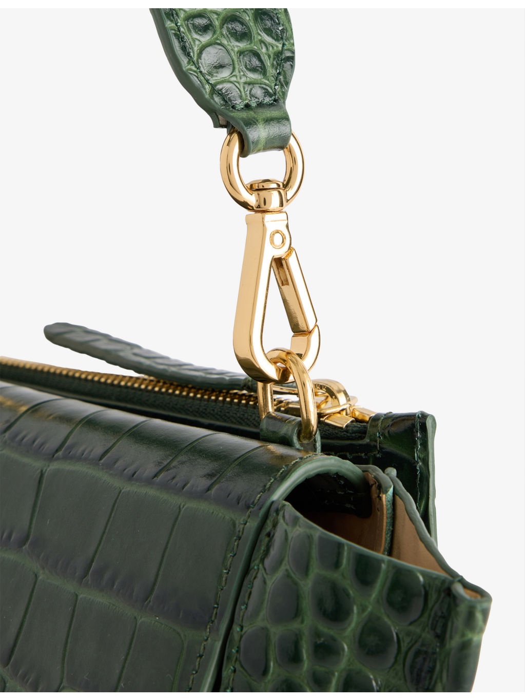 Hortensia Mini Crocodile-Effect Leather Shoulder Bag - 5