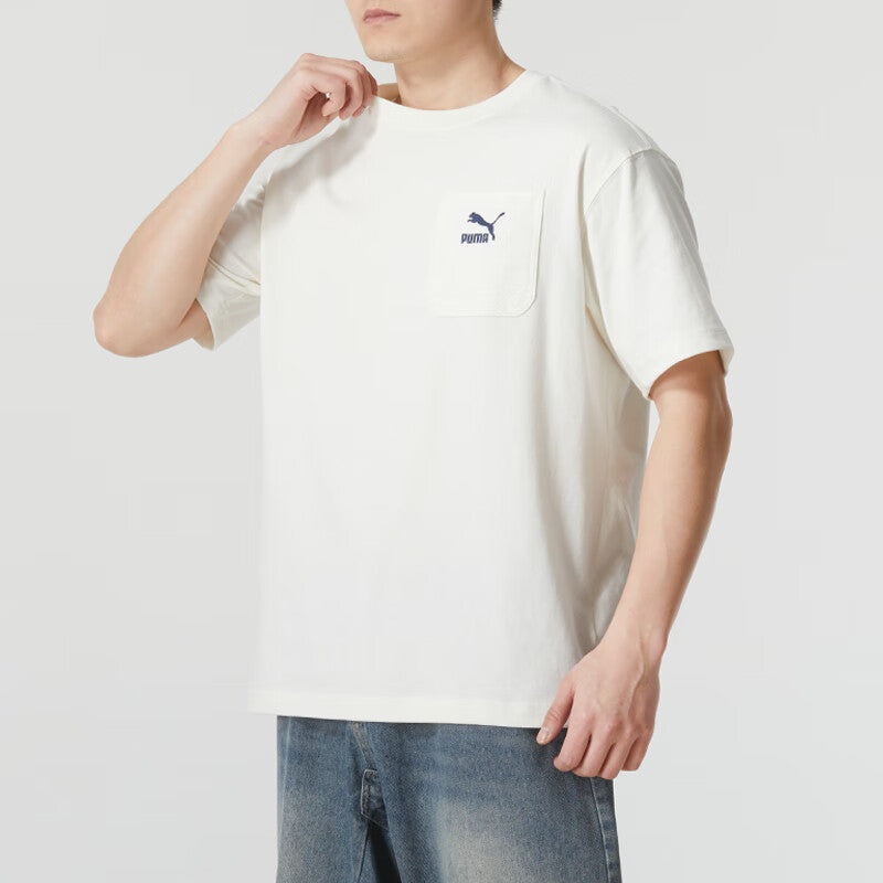 PUMA Logo Pocket T-shirt 'White' 626858-65 - 3