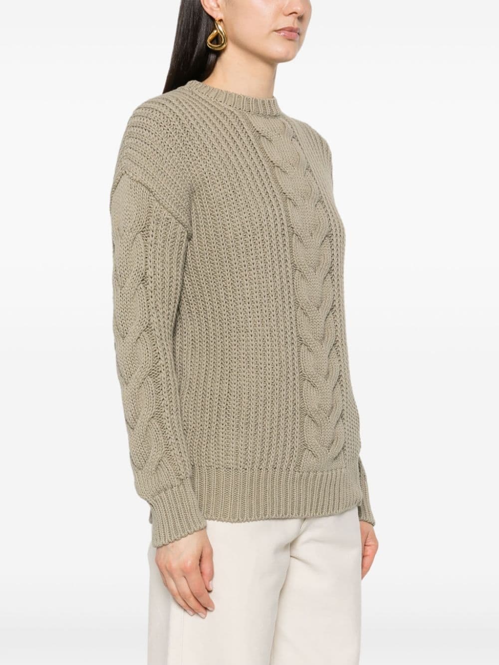 chunky cable knit jumper - 3