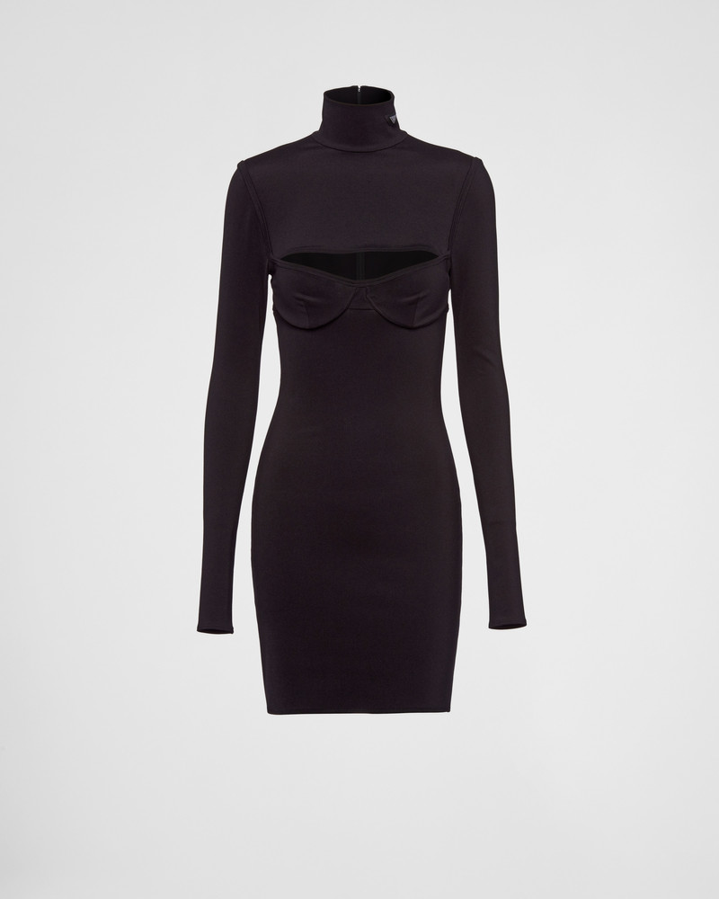 Prada Stretch jersey dress - 33562_12DK_F0002_S_231 | REVERSIBLE