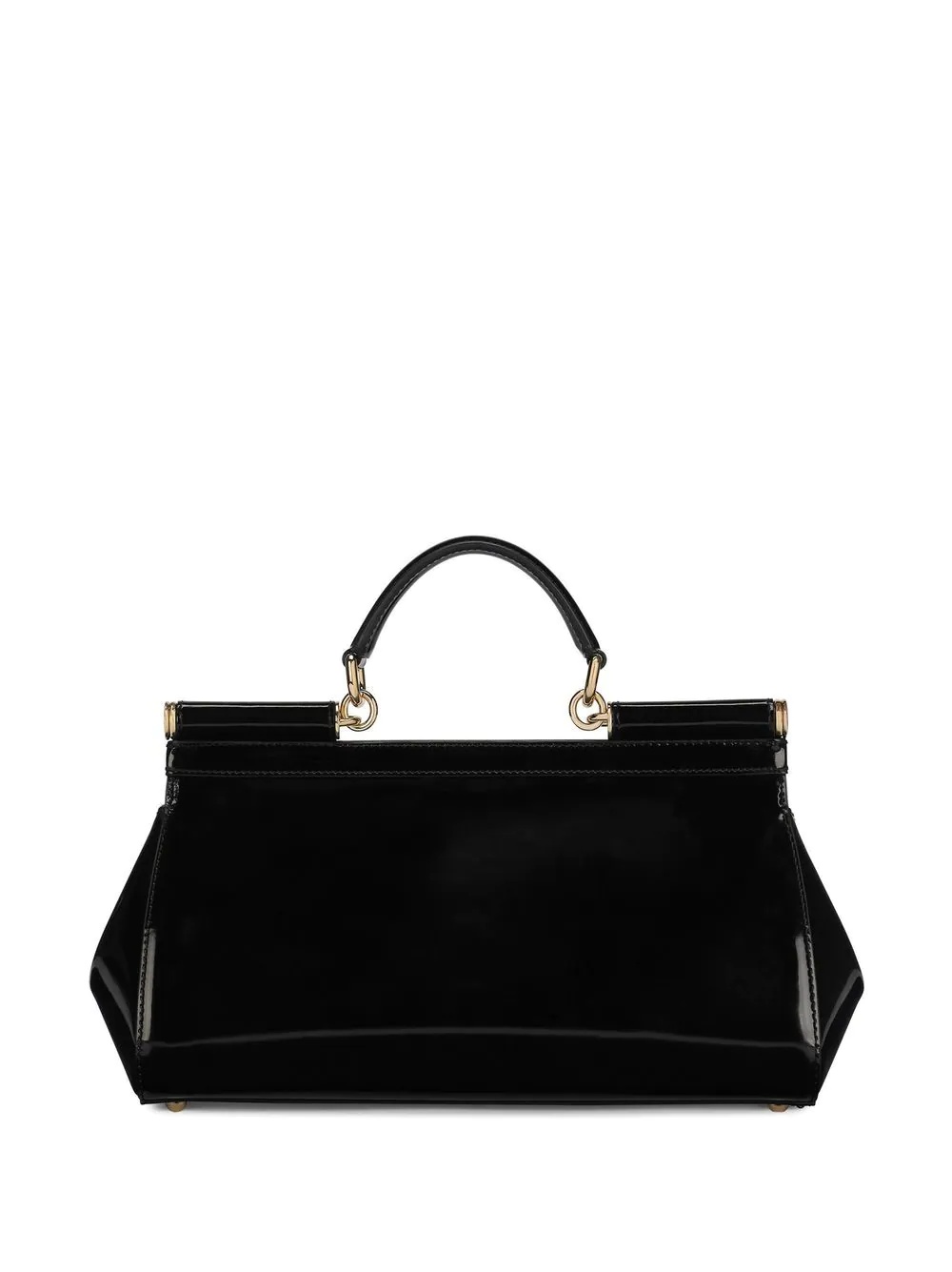 Elongated Sicily patent leather top-handle bag - 3