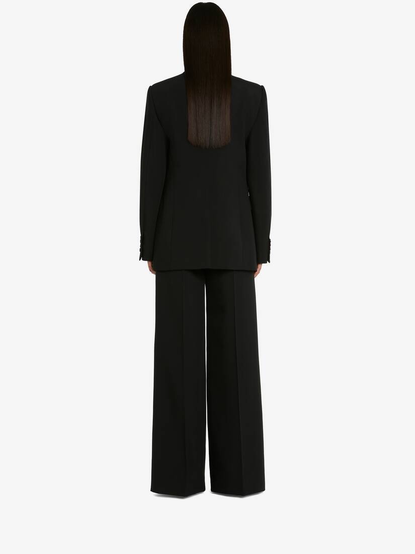 Women's Astral Jewel Wide Leg Trousers in Black - 3