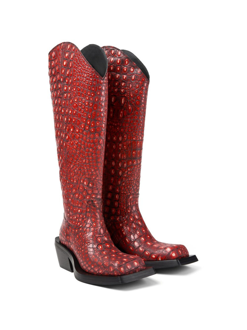 CAMPERLAB quetal embossed square toe boots outlook