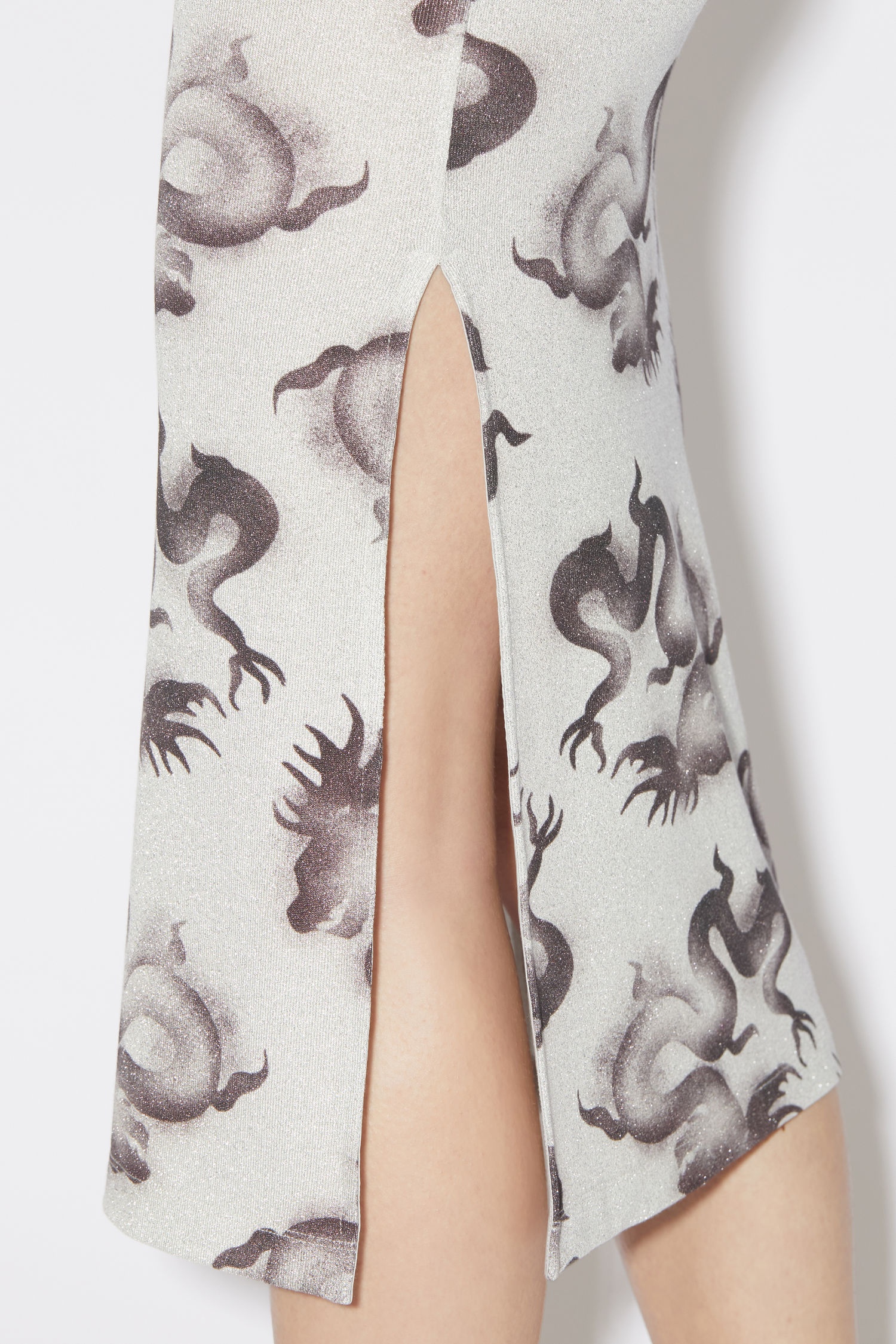 Digital print dress - Grey/dark brown - 6