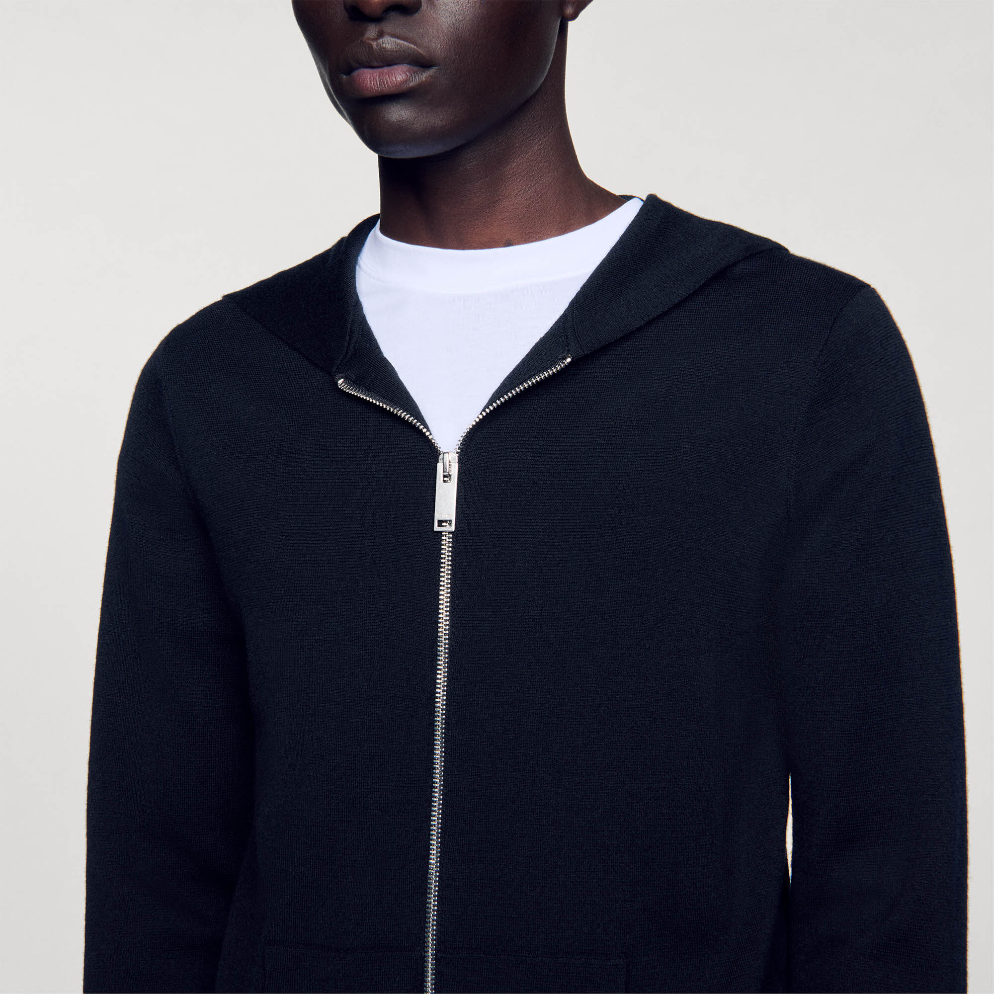 ZIPPED CARDIGAN WITH HOOD - 4