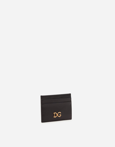 Dolce & Gabbana Calfskin credit card holder with baroque D&G outlook