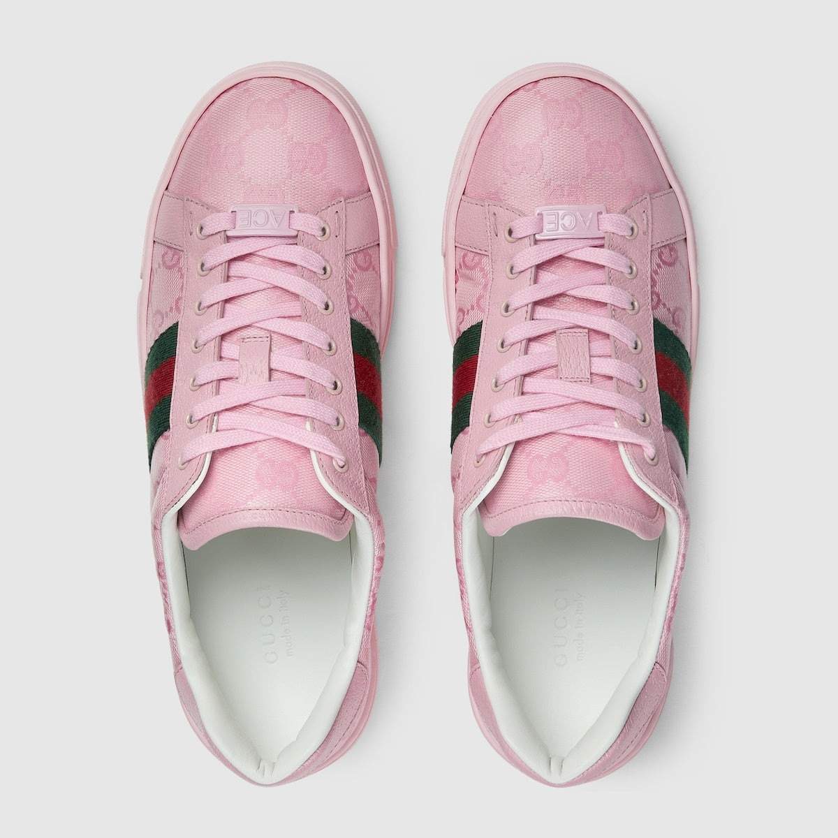 Gucci Ace Web Canvas Sneakers - 3